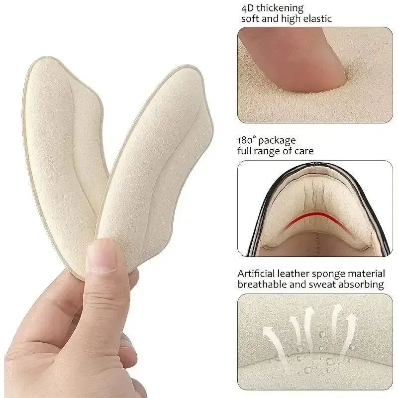 Heel Stickers for Anti-slip and Anti-friction Prevent Heel Slip and Rubbing for High Heels Adjustable Half-size Insoles