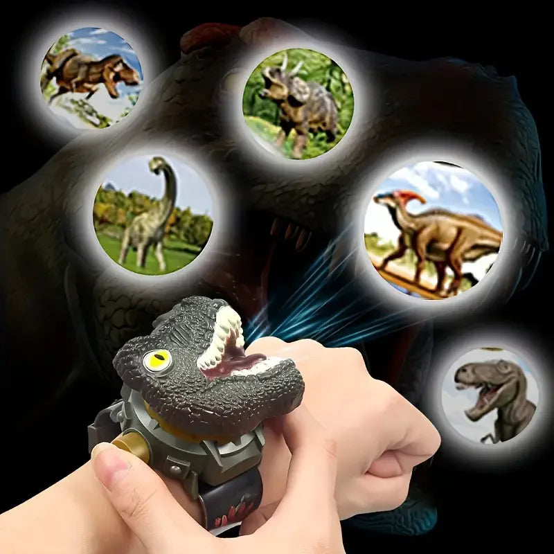 Jurassic Dinosaur Projection Flip Watch with 24 Patterns