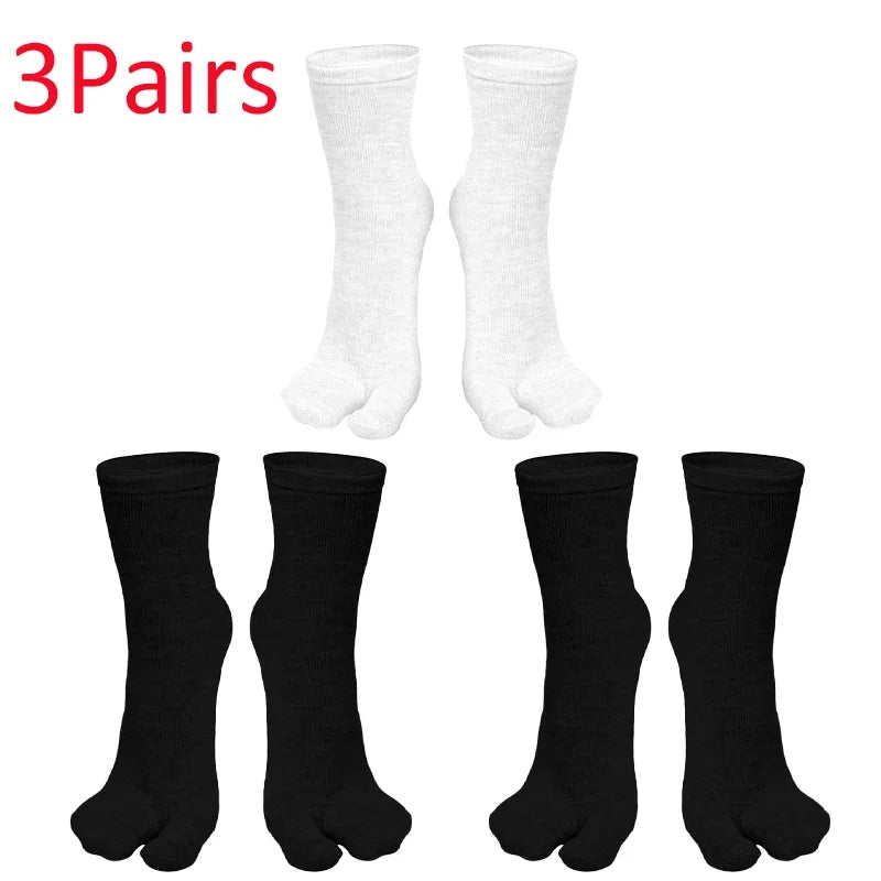 Wiggle Socks Fashion Japanese Style Tabi Toe for Men Women Summer