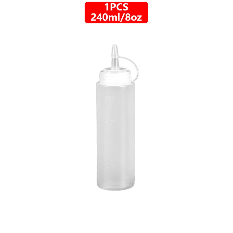 Large Squeeze  Condiment Squeeze Bottles Hot Sauces Olive Oil Bottles Ketchup Mustard Dispensers Kitchen Accessories Gadgets