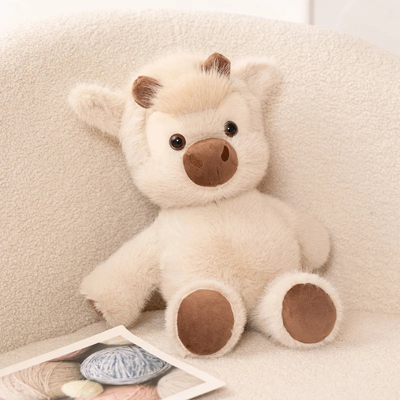 Adorable Highland Cattle Plush Toy 45cm - Huggable Running Cow