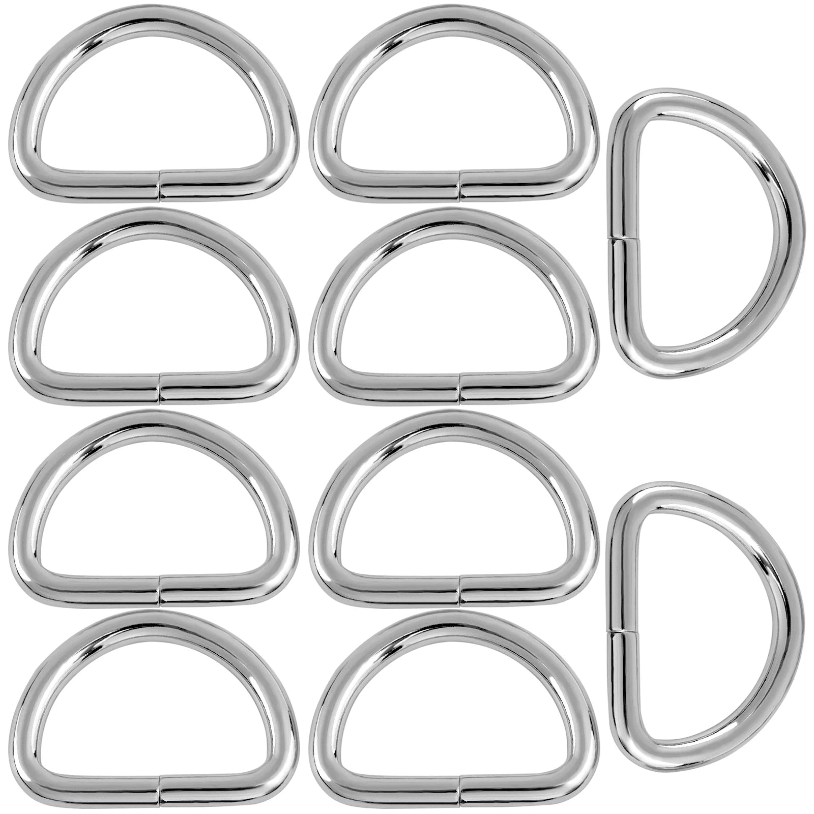 10pcs D-Shaped Buckle D Ring Connection Alloy Metal Silver Gold For Shoes Bags Backpack Buckles DIY Accessory 15/20/32mm