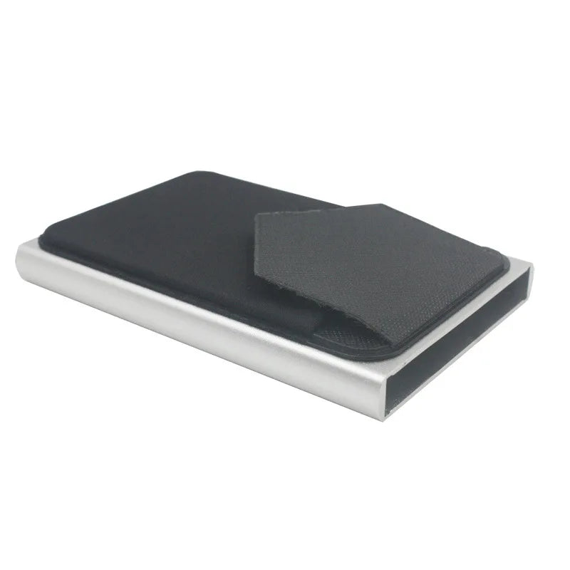 Anti-theft Aluminum Single Box Smart Wallet Slim RFID Fashion Clutch Pop-up Push Button Card Holder Name Card Case bank card bag