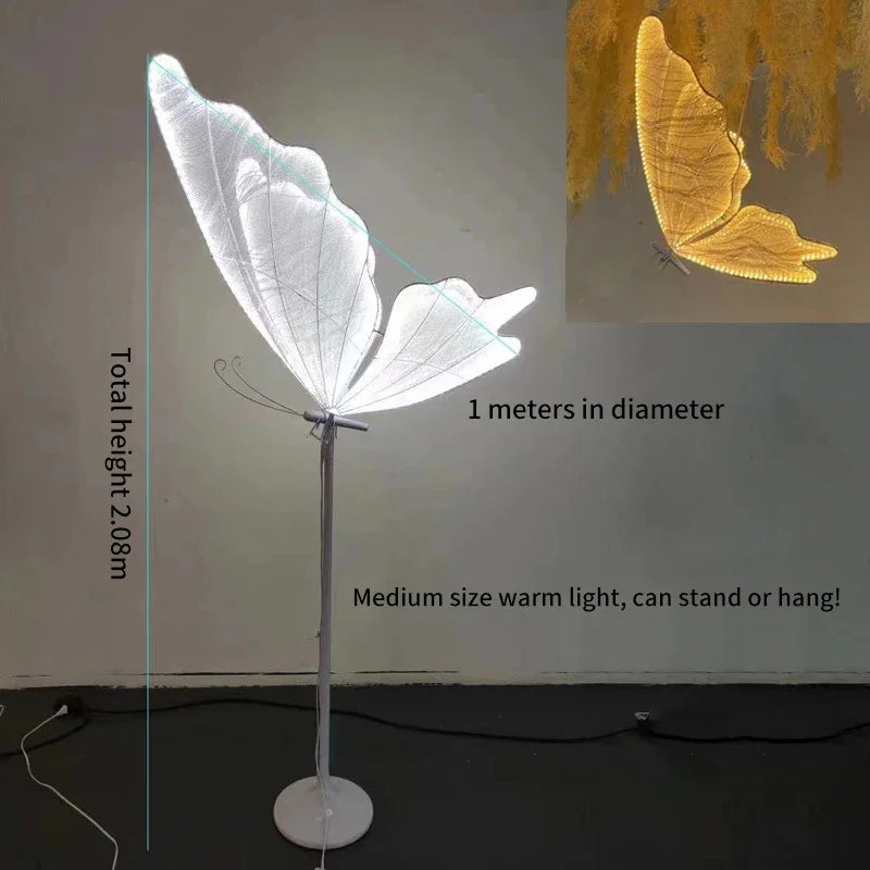 Luminous Butterfly Wings for Wedding, Pendant Ceiling Decoration, Stage Chandelier, T Stage, Road Guide, Event Party