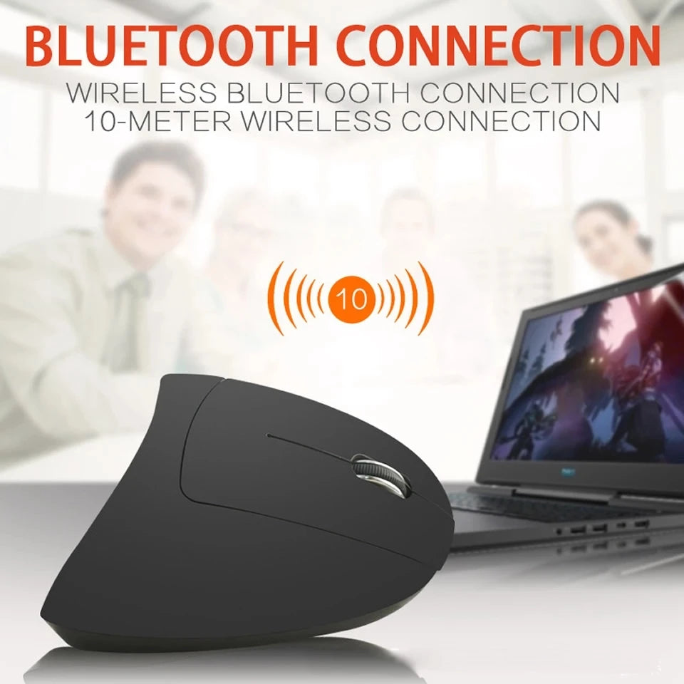 Vertical Wireless USB Mouse Ergonomic Rechargeable Portable PC Gamer