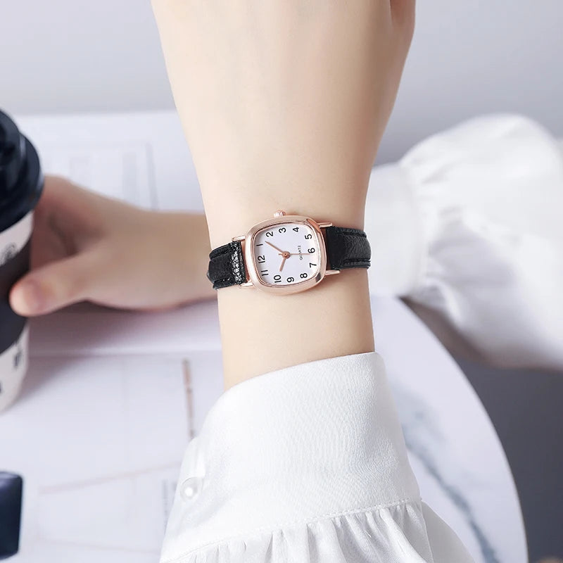 Minimalist Small Dial Women's Watch Ultra-Thin Leather Band Casual