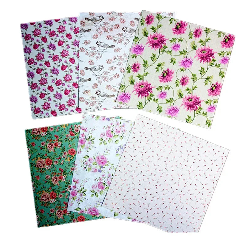 6x6 Scrapbooking Paper Pad  6/12 Sheets Floral Pattern Decorative Paper For Journaling Collage DIY Crafts
