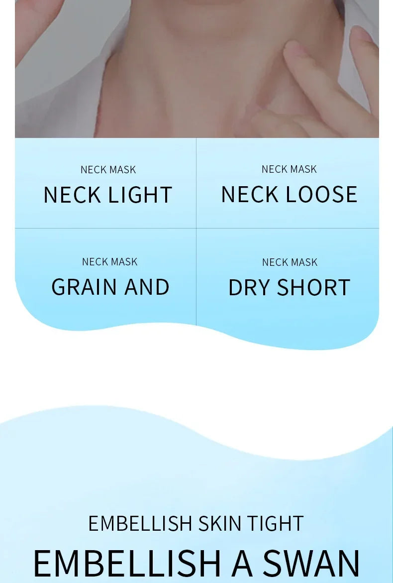 SADOER Hyaluronic Acid Neck Mask Collagen Firming Neck Masks Nourishing Brightening Beauty Moisturizing Necks Skin Care