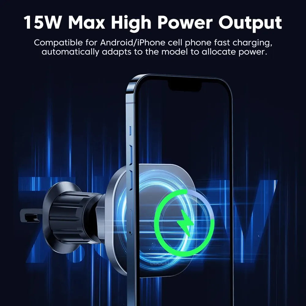 Toocki Magnetic Car Wireless Charger Car Phone Holder Air Outlet 15W Fast Charging Charger in Car For iPhone 15 14 13 12 Pro Max