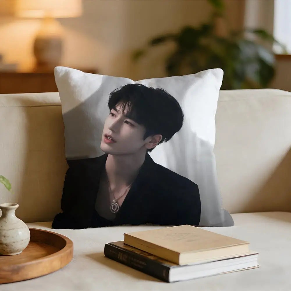 Cool Actor Zhang Linghe Cushion Cover Short plush pillowcase for bed sofa car，washable