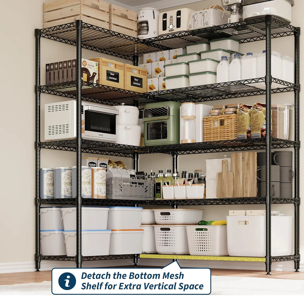 Heavy Duty Storage Shelves Tiers Metal Shelving Unit Adjustable
