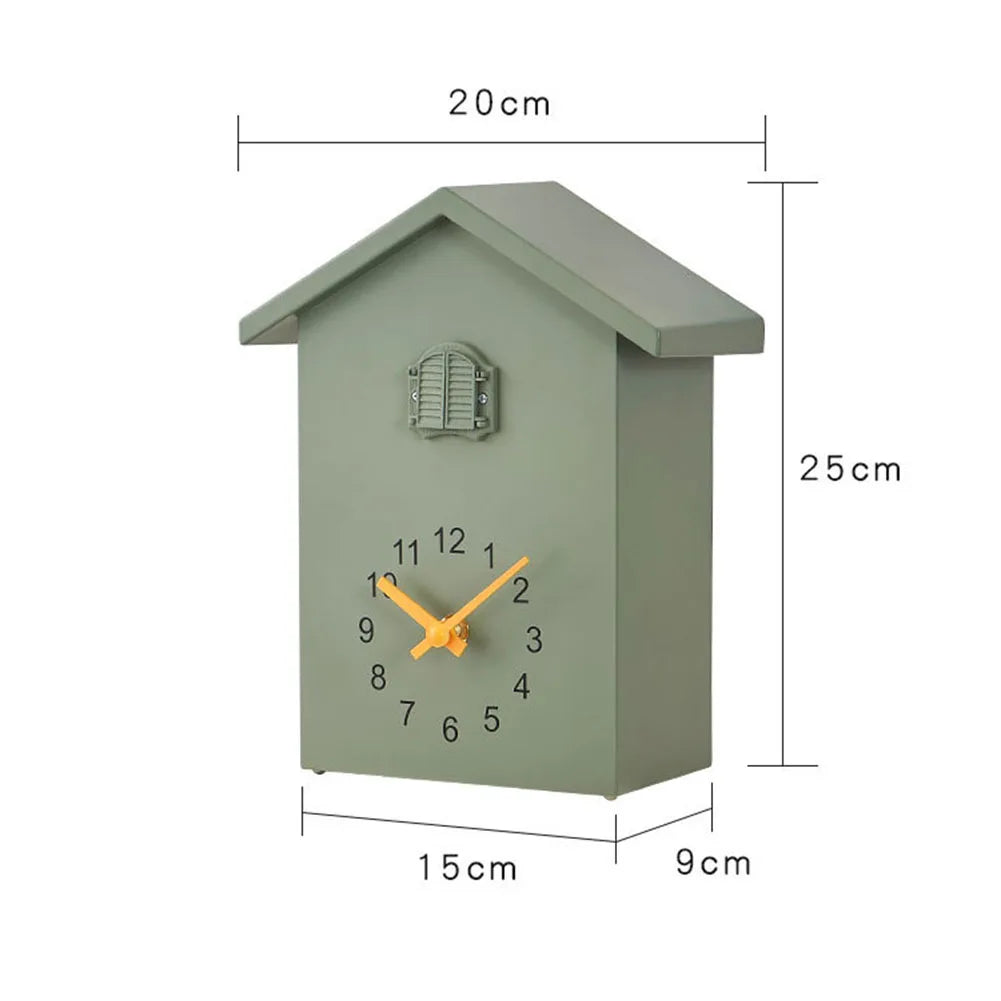 1pc Cuckoo Clock Voices Call Bird House Wall Art Home Living Room Office Decoration Home Decor ABS Wall Clocks