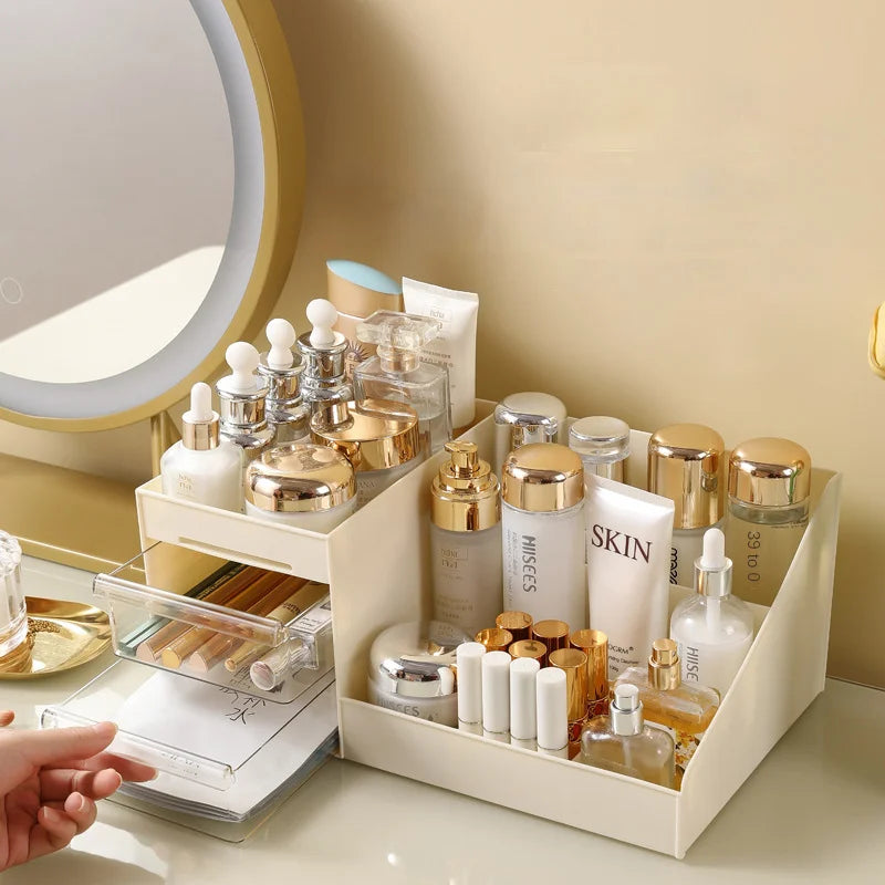 1PCS Cosmetic Organizer Desktop Organizer Shelf Dormitory Organizer Drawer Bedroom Cosmetic Organizer Cosmetic Display Case