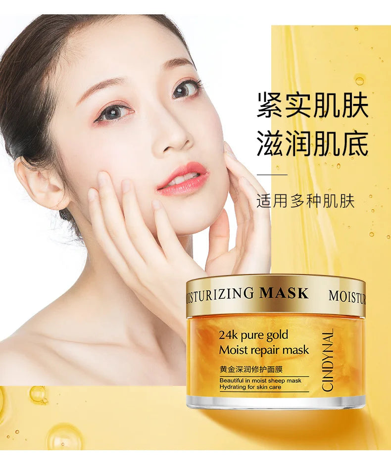 Face Cream Anti Wrinkle Improve Fine Lines Brightening Whitening Collagen 24k Gold Serum Cream Sleeping Mask Skin Care Creams