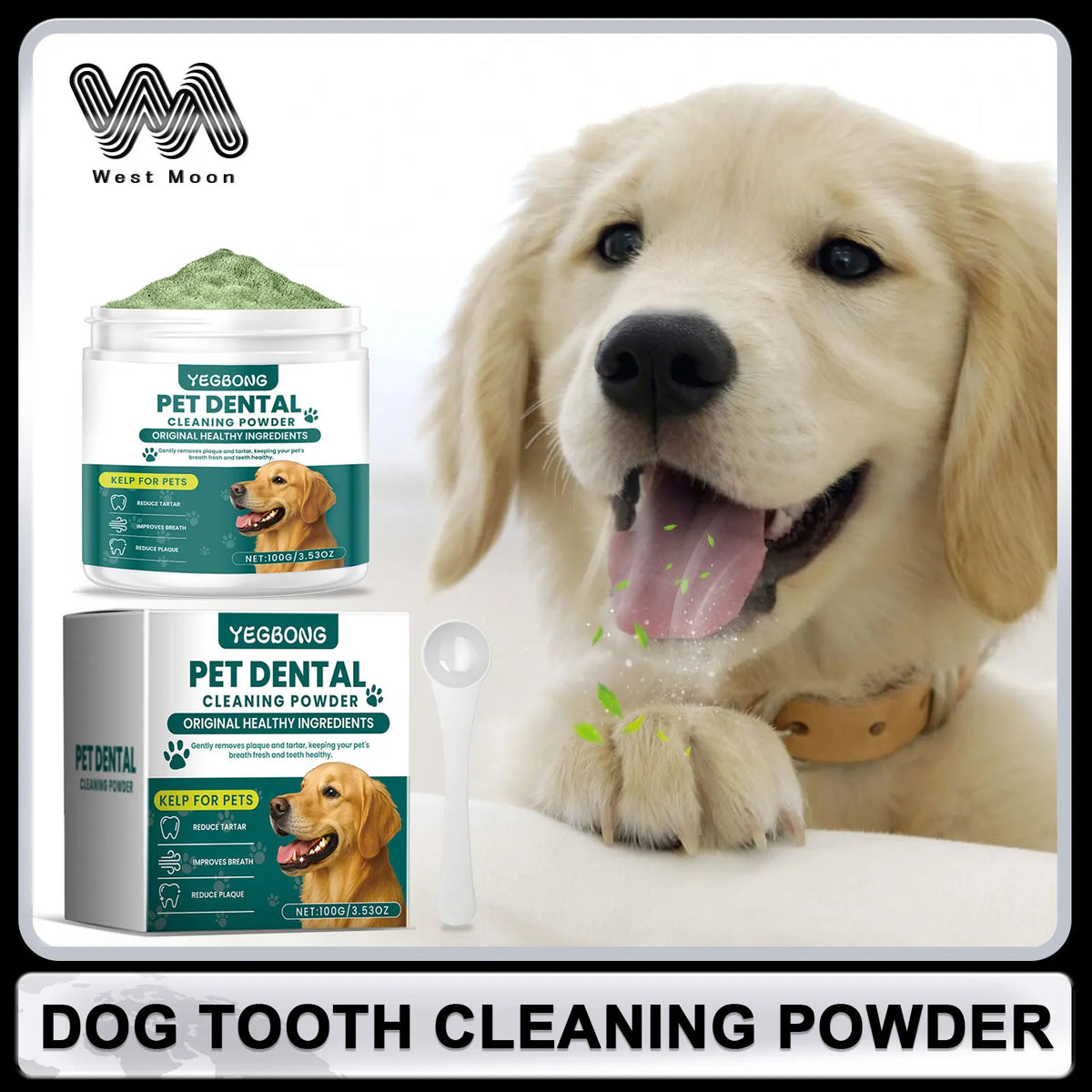 Dog Teeth Cleaning Powder, Freshens Breath