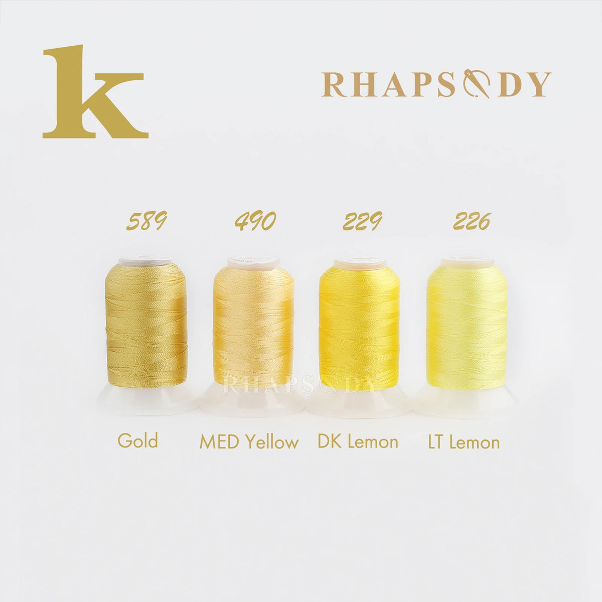 Rhapsody 40WT Polyester Embroidery Machine Thread 550Y 60 Colors Brother Babylock Janome Singer Pfaff Husqvarna Bernina Sewing