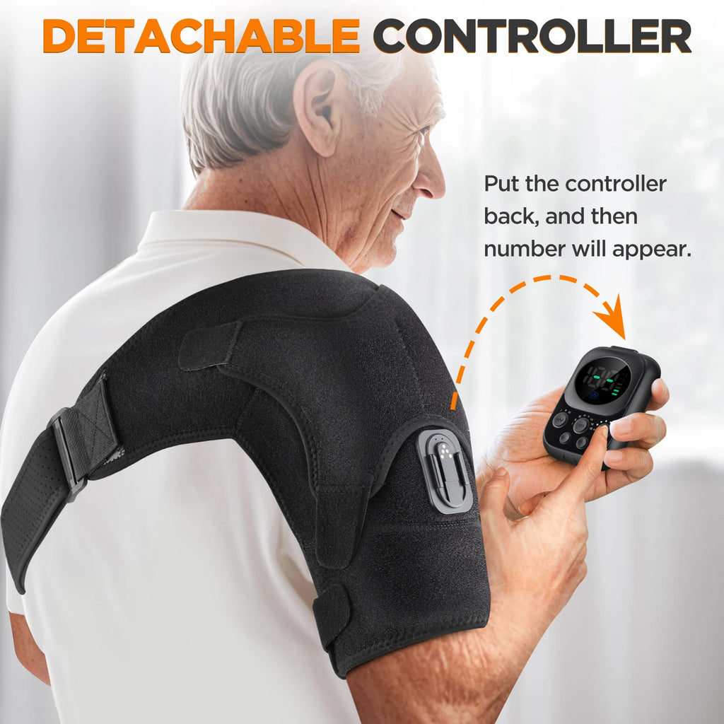 Electric Shoulder Massage Machine Heated Vibration Back Shoulder Belt