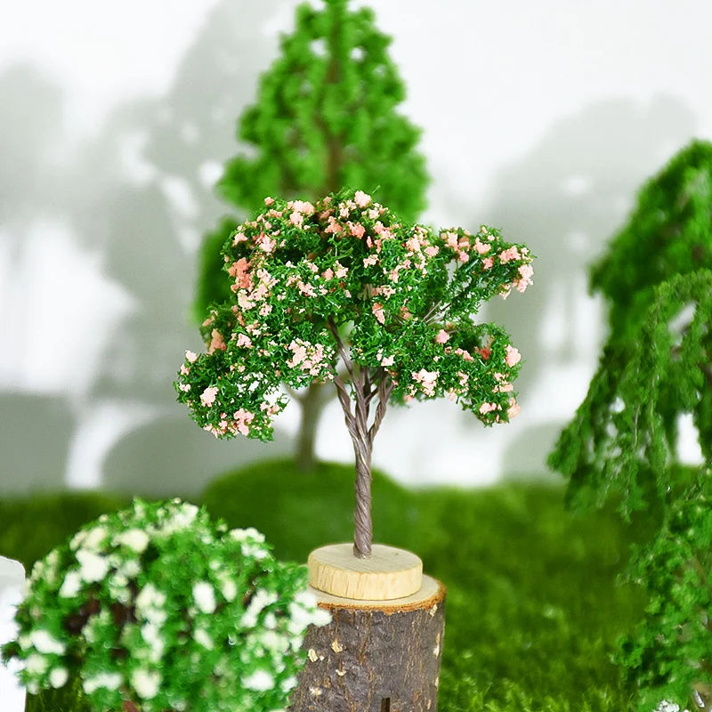 Mini Tree Model Fairy Garden Dollhouse Decorations Miniatures Micro