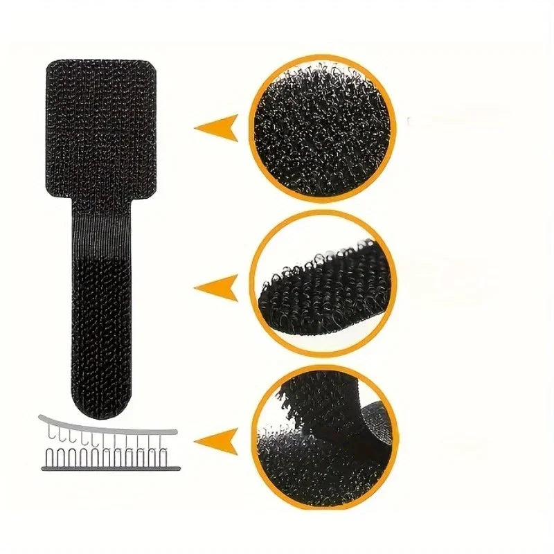 20pcs Nylon Cable Management Clips - Black & White, Desk Organizer for Data and Computer Cables desktop organizer office