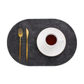 1/4/6pcs Decoration Oval Gift Placemats Heat Resistant Thick Faux