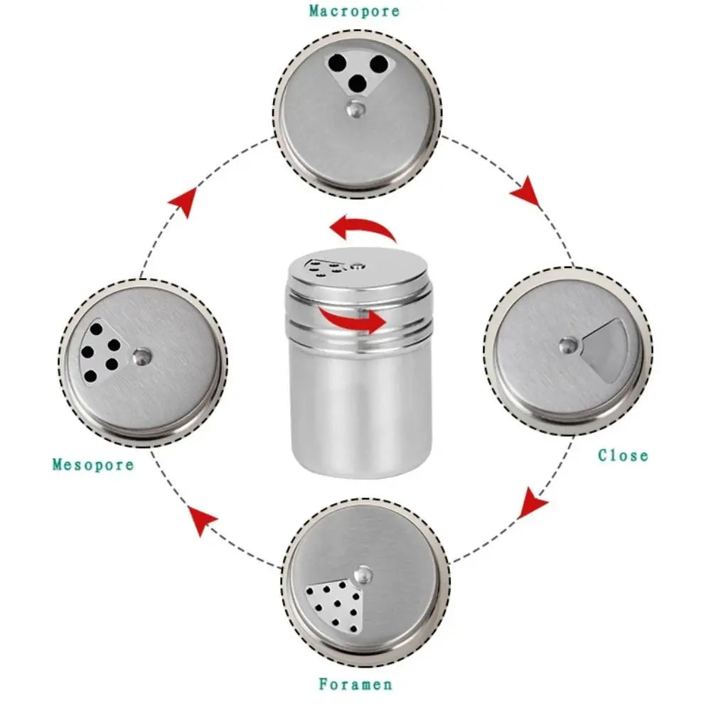 Stainless Steel Rotating Seasoning Jar