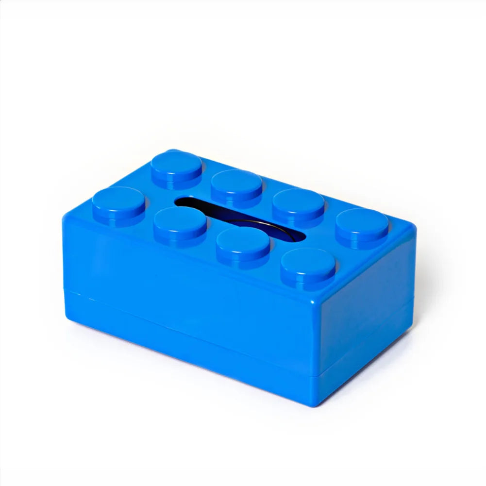 Building Blocks Tissue Box Punch-free Wall-mounted Creative Tissue Box With Spring Home Office Bathroom Waterproof Tissue Box