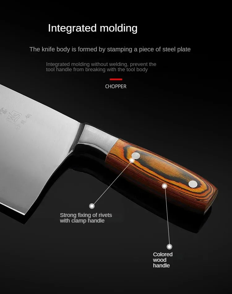 Stainless Steel Kitchen Cleaver Knife Dual-purpose Slicing Chopping Knife Stainless Chef's Slicing Knives coltello tascabile