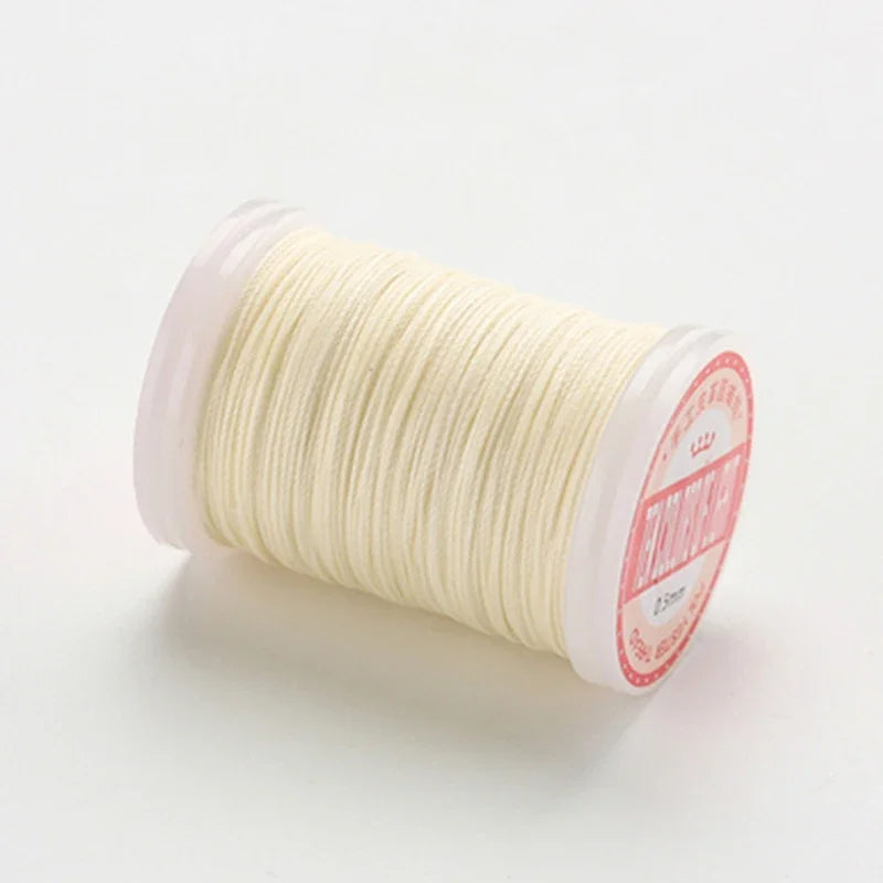 hilo elástico costura Waxed Thread Accessories Leather Craft Sewing Thread Round Waxed Thread Polyester Cord Wax Coated Strings