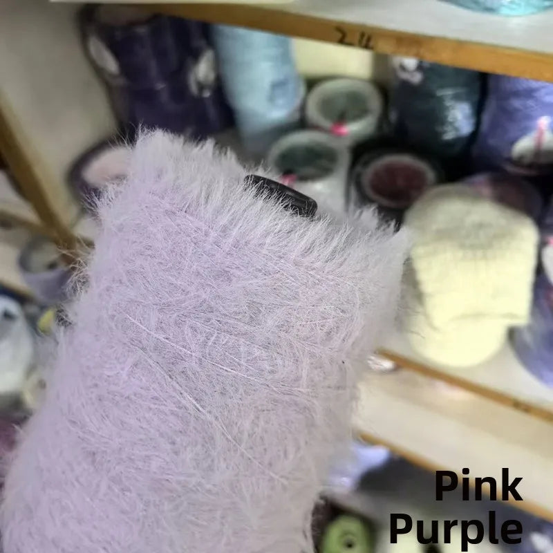Long Hair  Fur Yarn 500g Simulation Smooth Soft Non Shedding Woolen Sweater Hat Yarn for Hand Knitting Winter Fashion