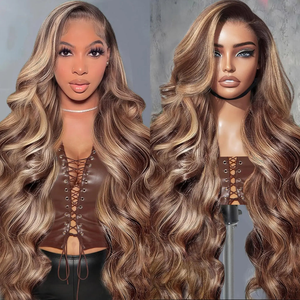 Blonde Highlight Body Wave Lace Front Wig