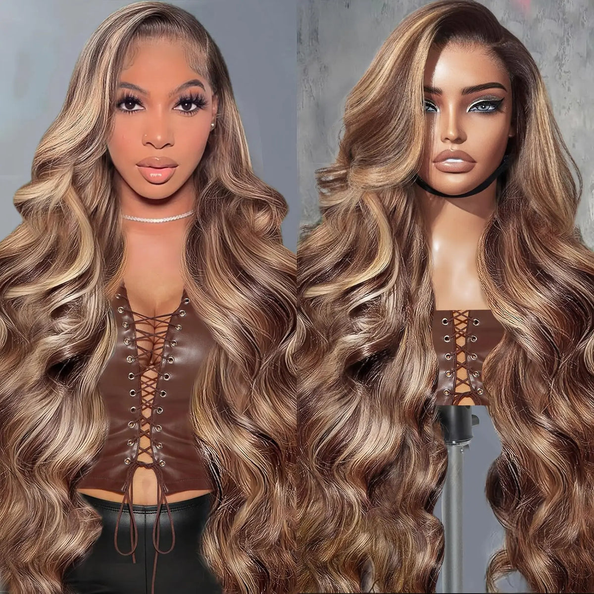 Blonde Highlight Body Wave Lace Front Wig