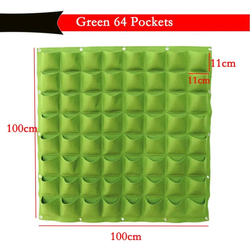 Wall Hanging Pockets Planting Bags Flower Pot Home Garden Grow Bag Garden Planter Vertical Seedling Plant Pot Home Decor Supply