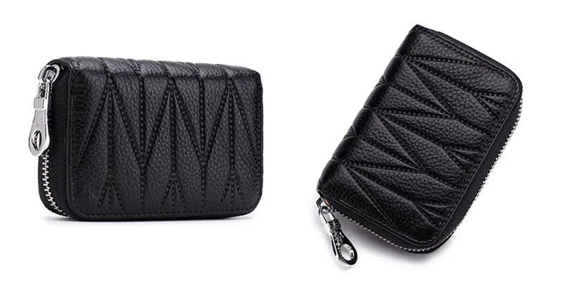 RFID Wallet for Women  Genuine Leather Female Travel Purse Zipper  Women's Wallet 36 Card Holder мини кошелек жен