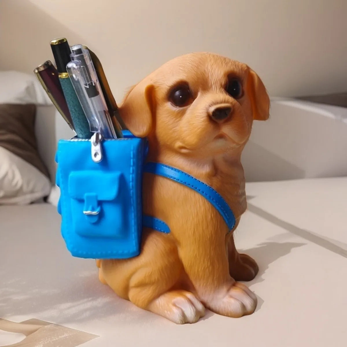 Cute Dog Pen Holder & Money Bank - Multifunctional Kawaii Desk Organizer for Office School Stationery Storage Decor