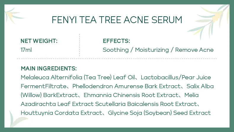 LAIKOU TEA TREE Face Serum Oil-control Anti-Aging Shrink Pores Acne Treatment Whitening Moisturizing Tea Tree Essence Skin Care