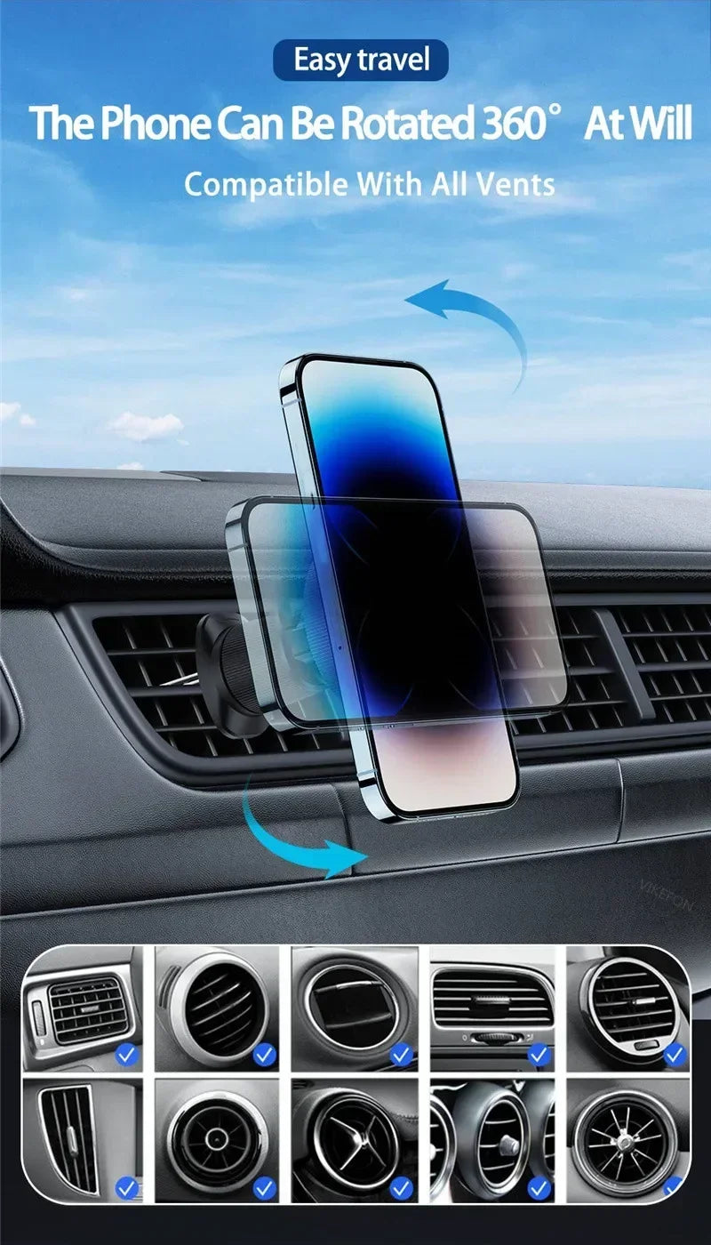 Magnetic Car Wireless Charger Stand Bracket Magnet Car Phone Holder Mount Fast Charging Station for iPhone 15 14 13 12 Pro Max