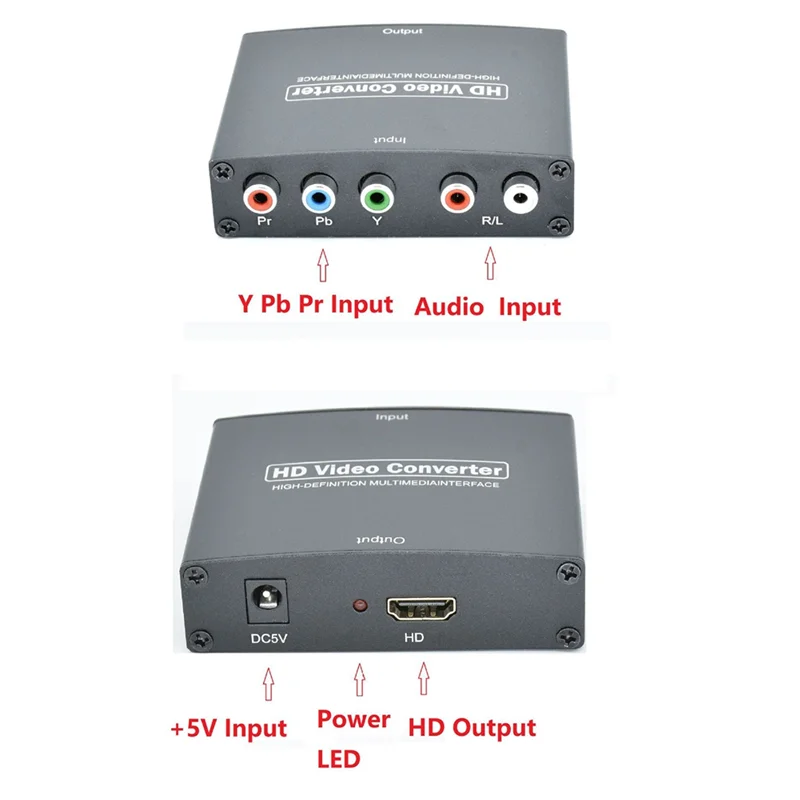 Ypbpr to HDMI Component to HDMI-Compatible HD Converter Ypbpr+L/Raudio
