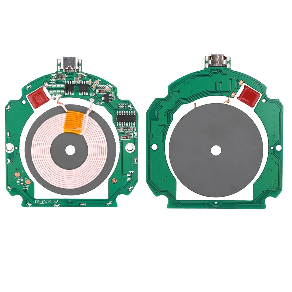 10W 15W High Power Wireless Charger Transmitter Module Type C Micro USB + Coil QC/PD For QI Standard Fast Charging Circuit Board