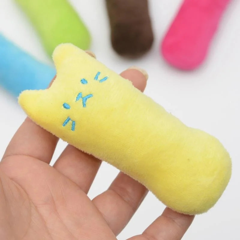 Catnip Cat Pillow Toy - Funny Pet Chew Claw Molar Toy for Kittens - Soft Cute Interactive Plaything