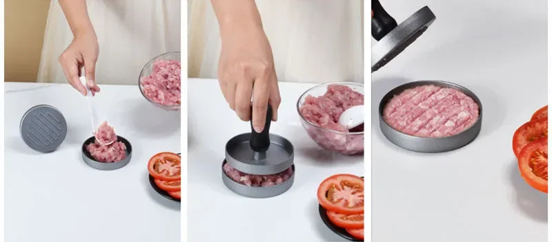 Hamburger Patty Maker Press Non-Stick No Deformation Manual Round Rice Ball Durable Portable Convenient Kitchen Beef BBQ Tools