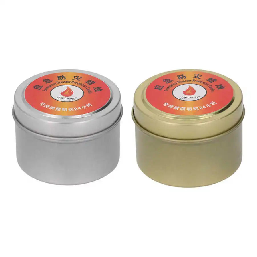 Outdoor Survival Candle 24 Hours Windproof Bright Waterproof Smokeless Camping Candle for Home Wilderness