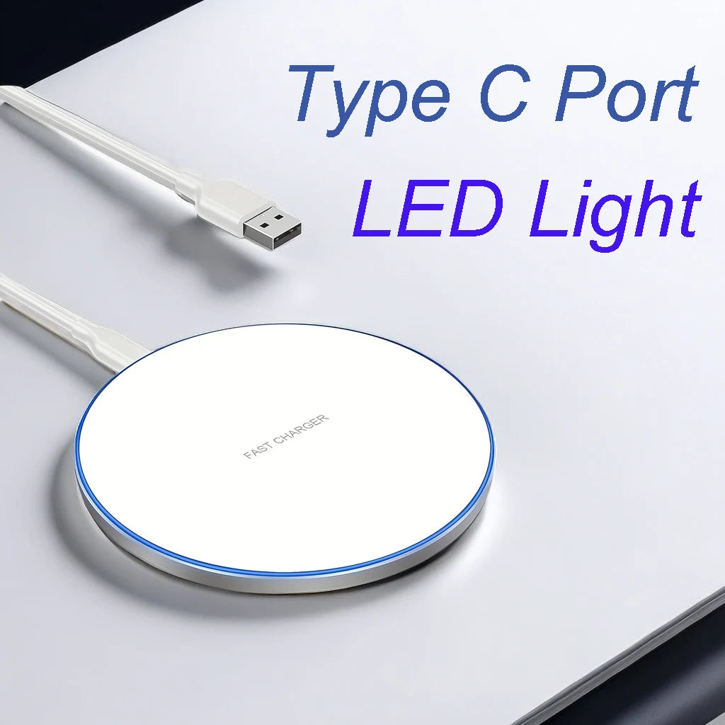 30W Wireless Charger Pad Stand for iPhone 17-11 X XR Samsung S22 S21 Xiaomi Phone Chargers Fast Charging Dock Station