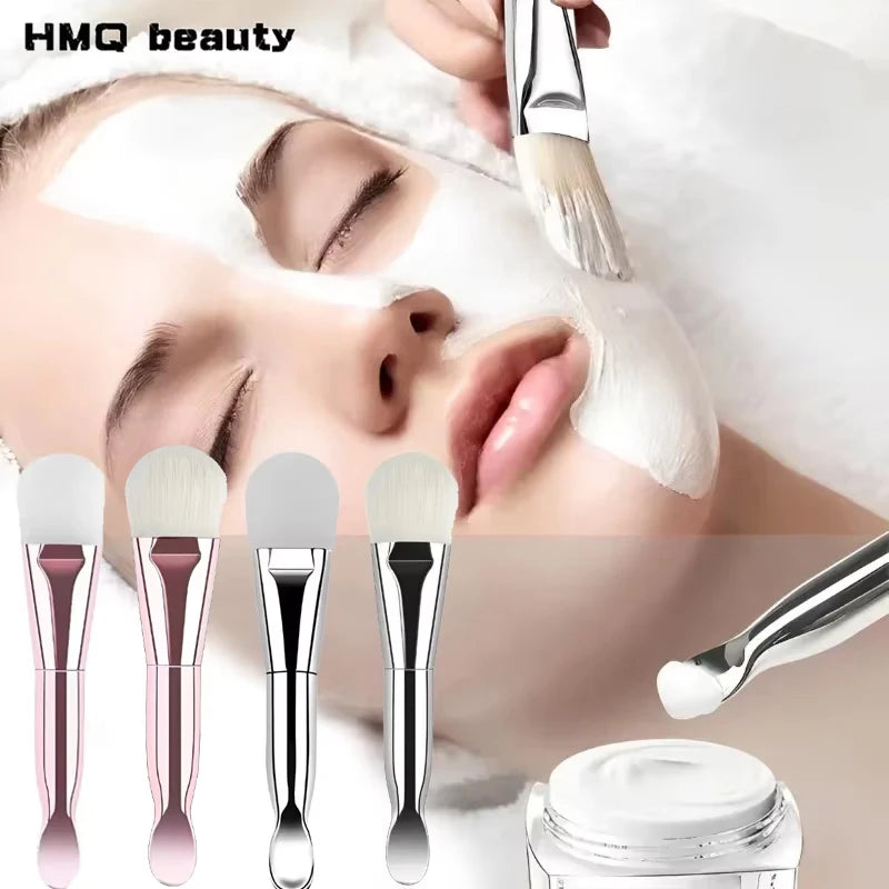 Dual-Use Silicone Facial Mask Brush with Soft Head And