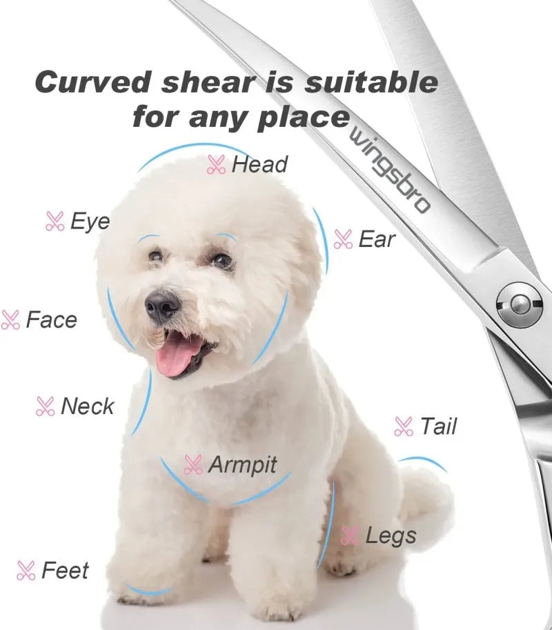 7.5" Curved Dog Grooming Scissors