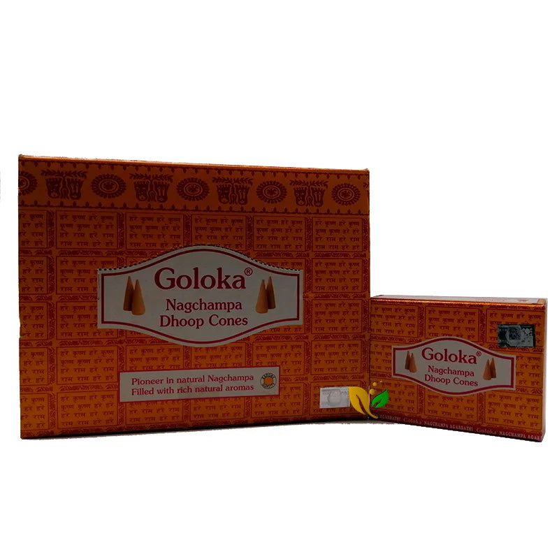 Incense Complete Boxes Satya Nag Champa Original, Goloka Agarbathi Palo Santo Reiki Cinnamon Money Lavender Rose Natural Rosemary Namaste Patchouli Tulsi Cones (Handmade in India) + Gift Burner