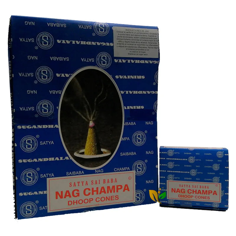 Incense Complete Boxes Satya Nag Champa Original, Goloka Agarbathi Palo Santo Reiki Cinnamon Money Lavender Rose Natural Rosemary Namaste Patchouli Tulsi Cones (Handmade in India) + Gift Burner