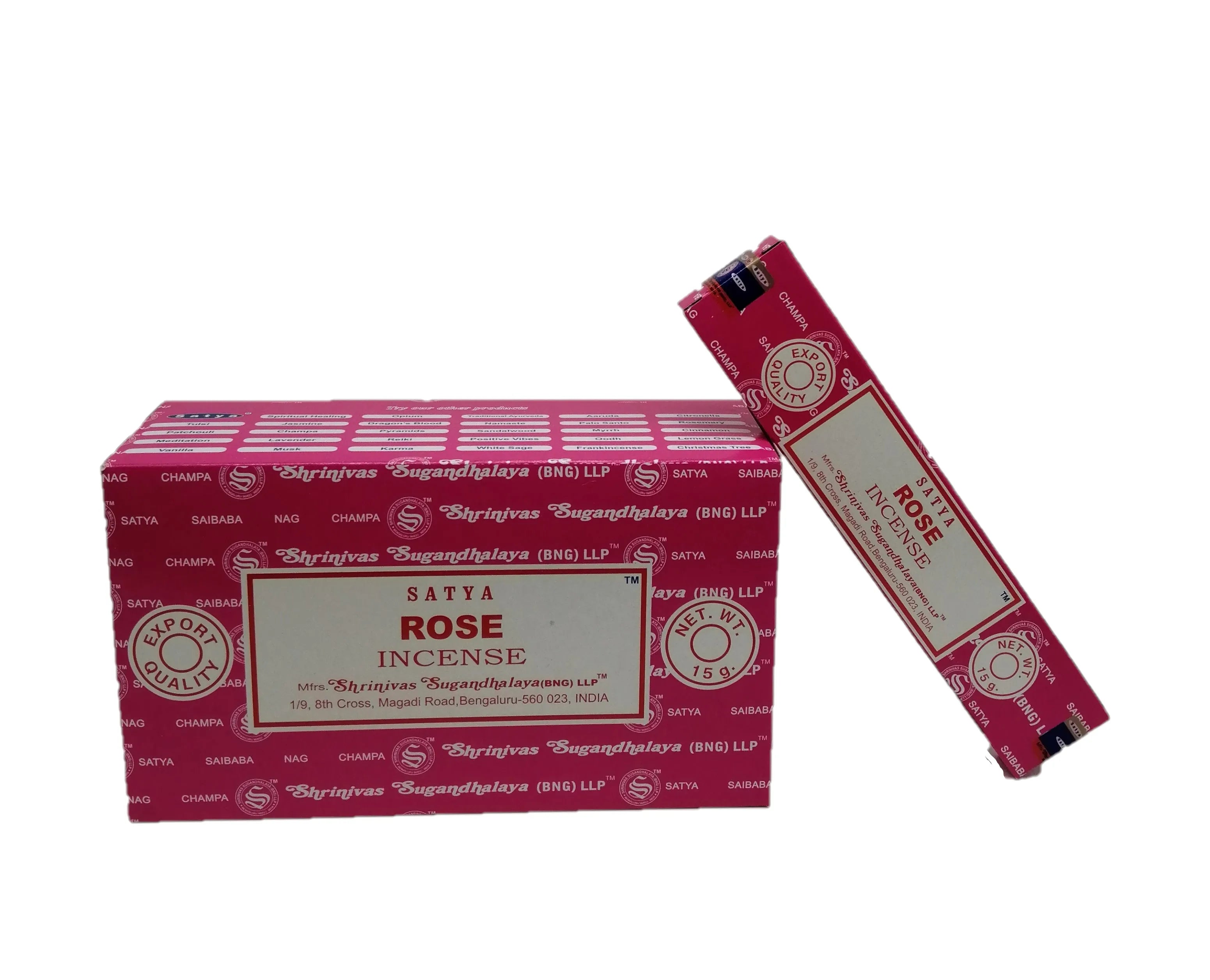 Incense Complete Boxes Satya Nag Champa Original, Goloka Agarbathi Palo Santo Reiki Cinnamon Money Lavender Rose Natural Rosemary Namaste Patchouli Tulsi Cones (Handmade in India) + Gift Burner
