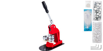 SucceBuy 25-75MM Badge Maker Machine DIYButton Pin Broochs Press Making Tool with 500 or 1000Pcs Circle Manufacture Button Parts