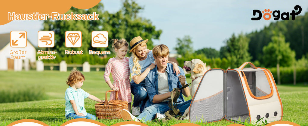 Kono Cat Backpack Foldable Lightweight Stable Pet Backpack for Cats & dogs Side & Upper Openings