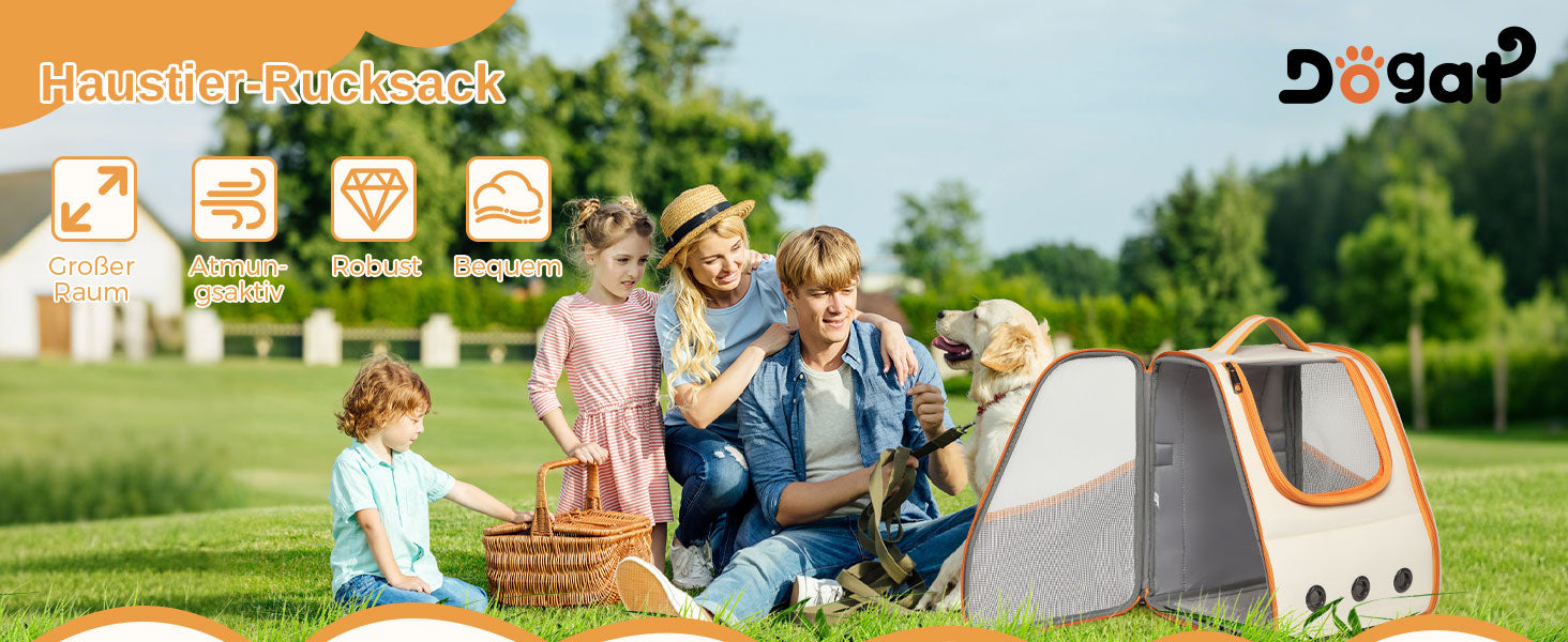 Kono Cat Backpack Foldable Lightweight Stable Pet Backpack for Cats & dogs Side & Upper Openings